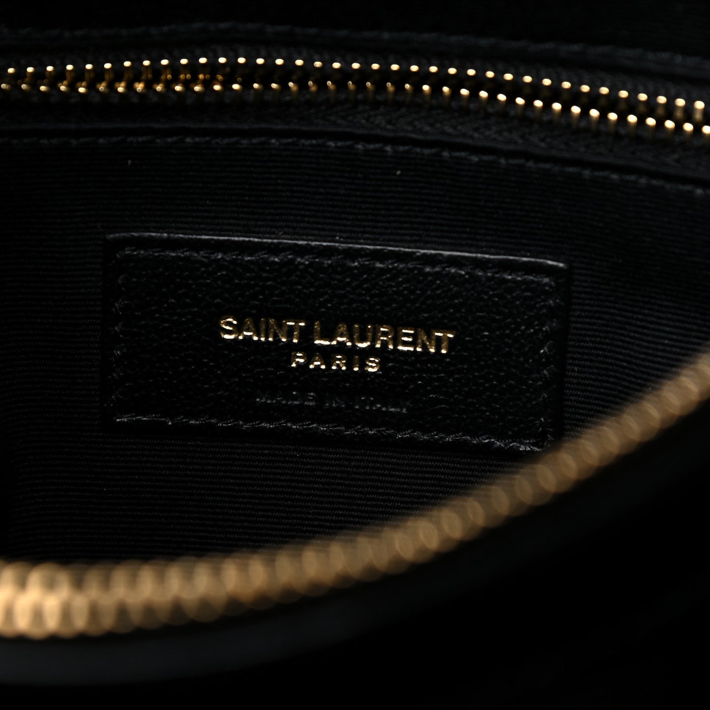 Calfskin Y Quilted Monogram Large Loulou Chain Satchel Black