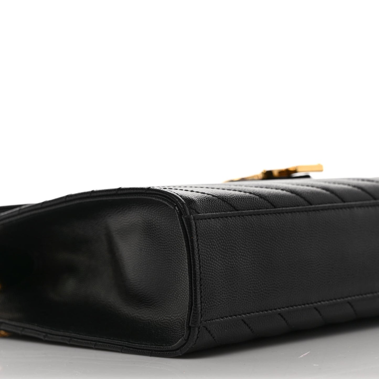 Grain De Poudre Matelasse Chevron Large Monogram Satchel Black