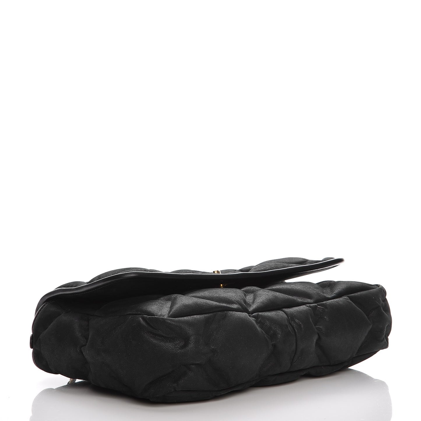 Calfskin Quilted Large Chesterfield Flap Black