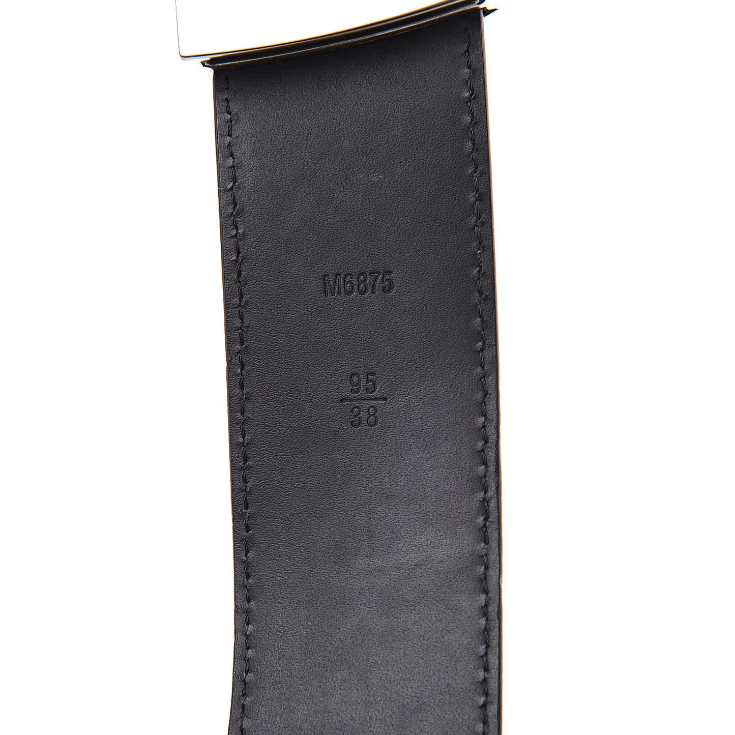 Suede Calfskin Mini Damier 40mm LV Initiales Belt 95 38 Black