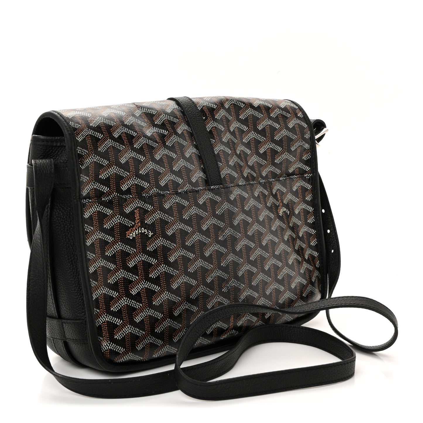 Goyardine Belvedere II MM Messenger Bag Black