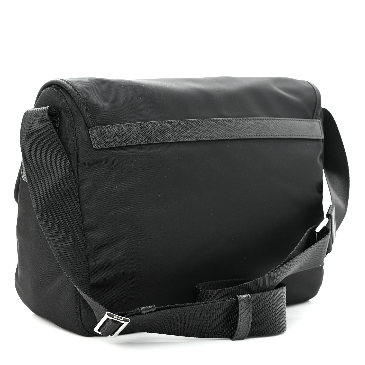 Prada Nylon Vela Double Snap Buckle Messenger Bag Black 3 of 12