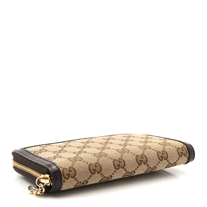 Gucci Monogram Calfskin Zip Around Wallet Beige Ebony 4 of 11