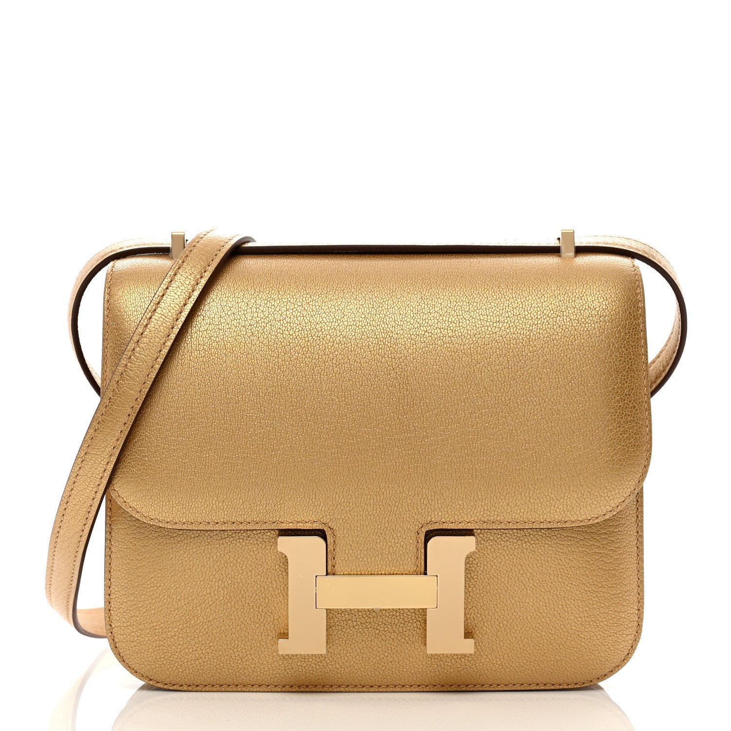 Hermes Metallic Chevre Chamkilight Constance 18 Dore 3 of 10