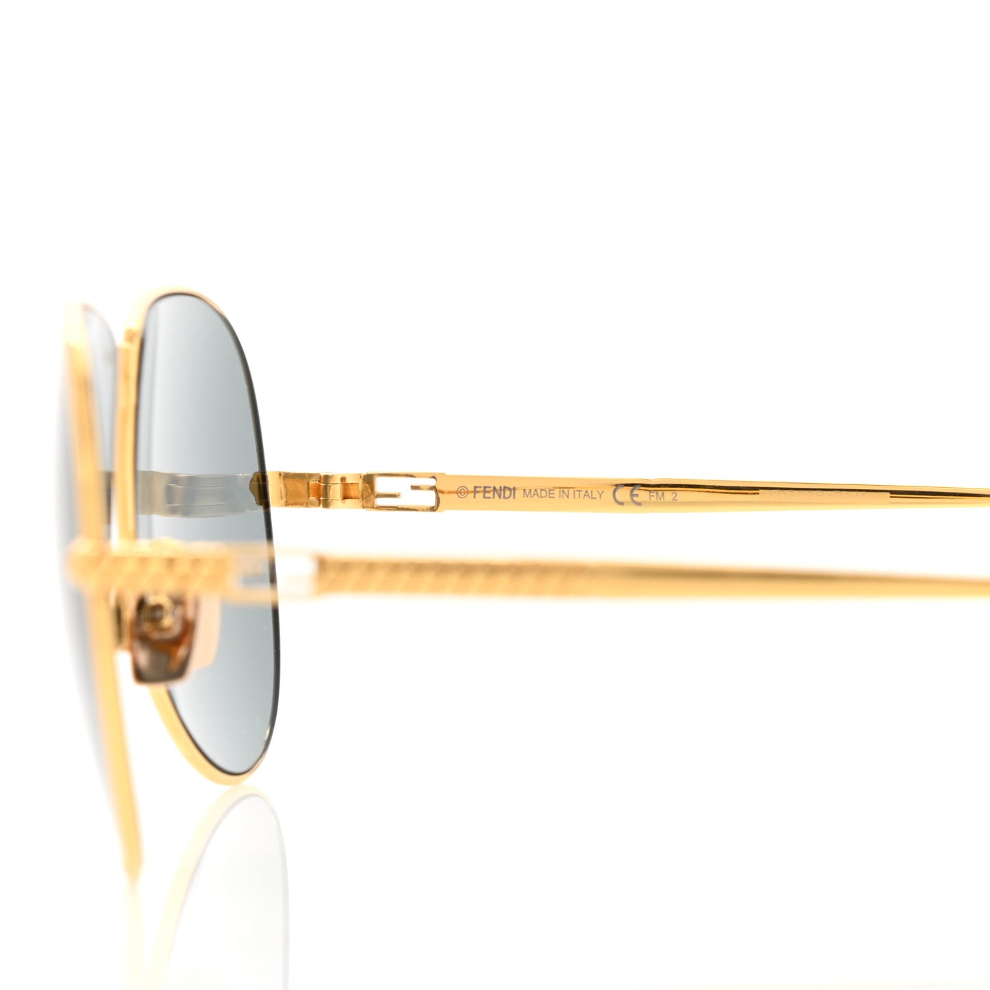 Metal Aviator Sunglasses FF 0437 Gold