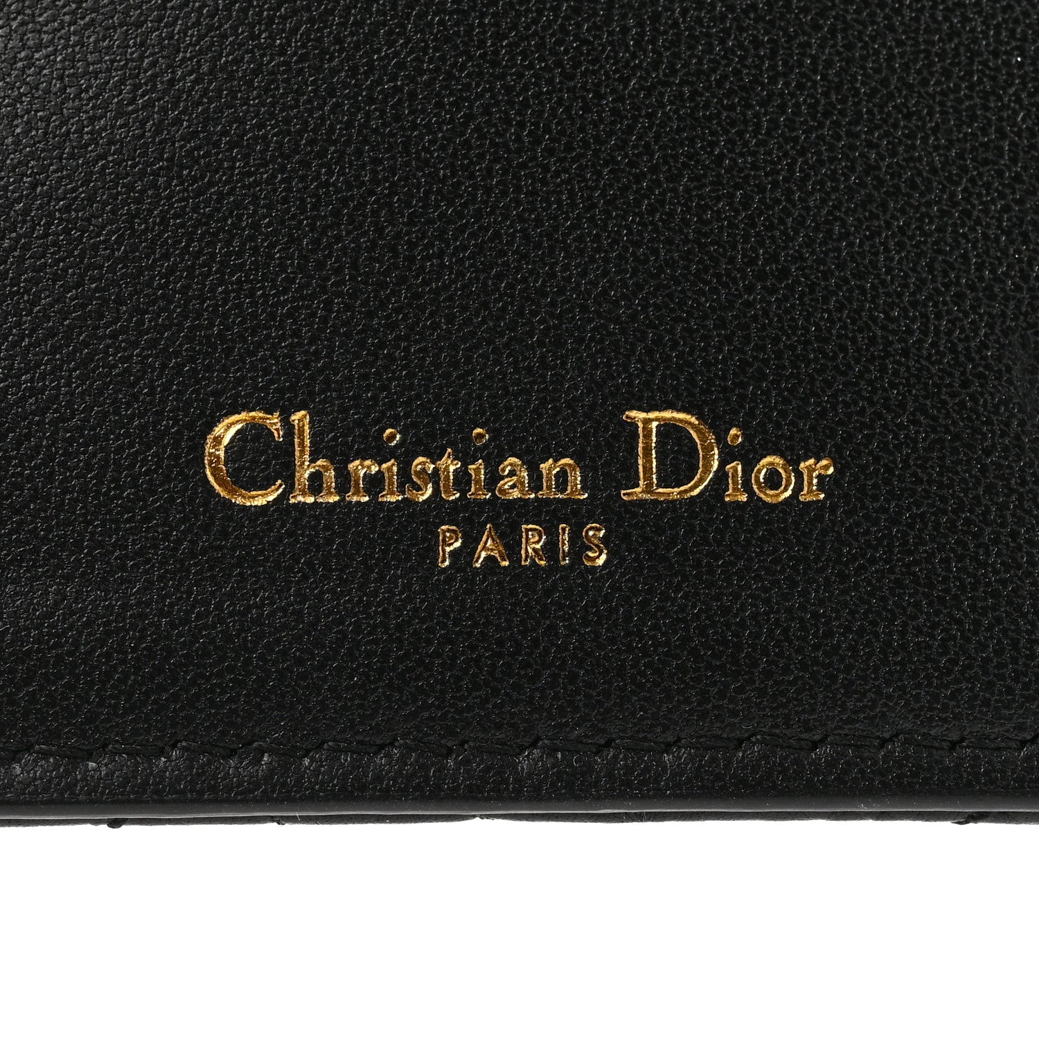 Christian Dior Supple Calfskin Cannage Caro Slim Wallet Black 6 of 9