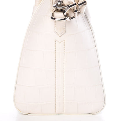 Givenchy Calfskin Crocodile Embossed Small Antigona White 12 of 26