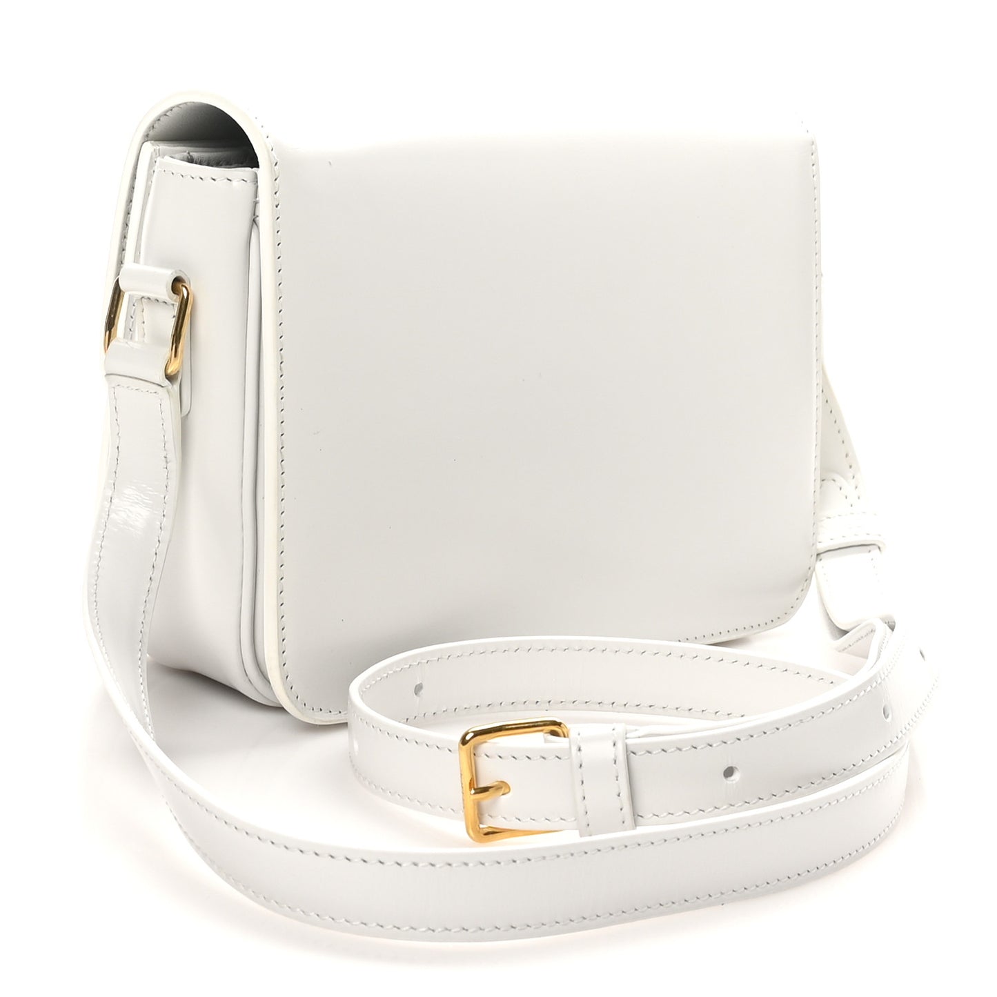 Shiny Calfskin Teen Triomphe Arctic White