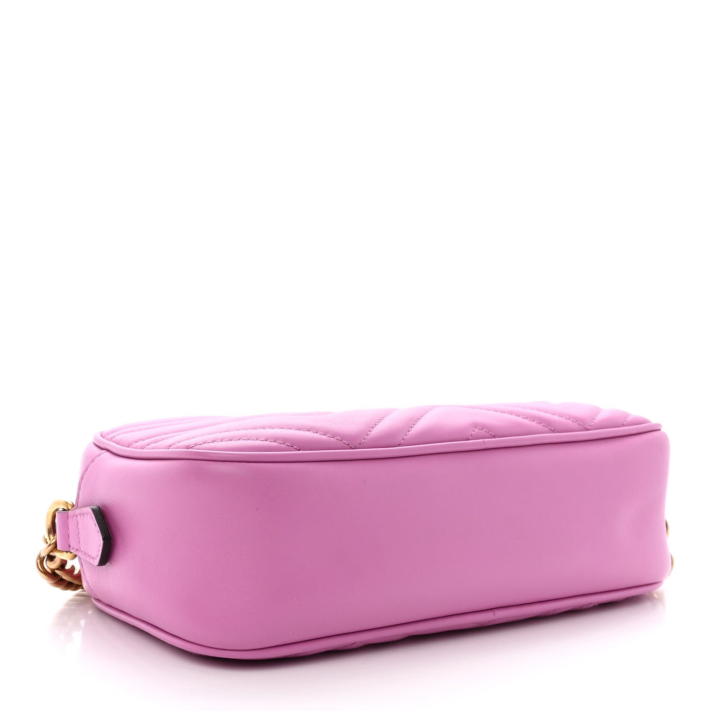 Calfskin Matelasse Small GG Marmont Chain Shoulder Bag Candy Mousse