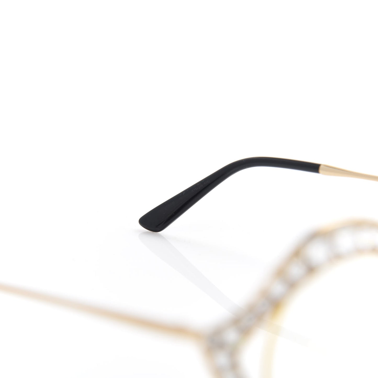 Metal Crystal Cat Eye Glasses GG0046S Gold