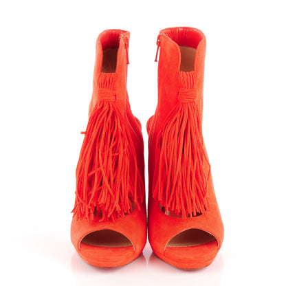 Christian Louboutin Suede Otoka Fringe 120 Booties 36 Capucine 2 of 8