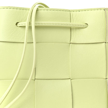 Bottega Veneta Nappa Maxi Intreccio Small Cassette Bucket Bag Lemon Washed 7 of 10