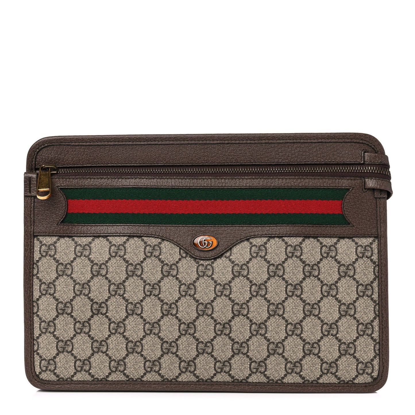GG Supreme Monogram Web Small Ophidia Documents Holder Beige New Acero