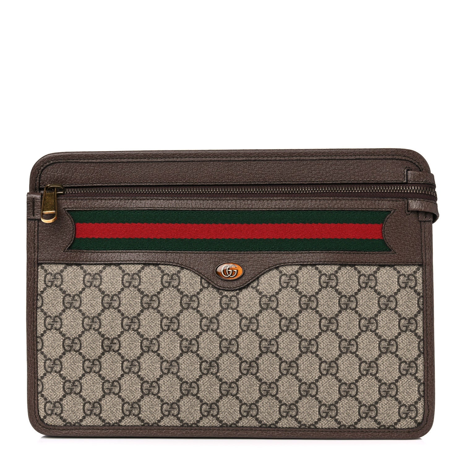 Gucci GG Supreme Monogram Web Small Ophidia Documents Holder Beige New Acero 1 of 10