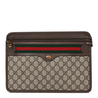 Gucci GG Supreme Monogram Web Small Ophidia Documents Holder Beige New Acero 1 of 10