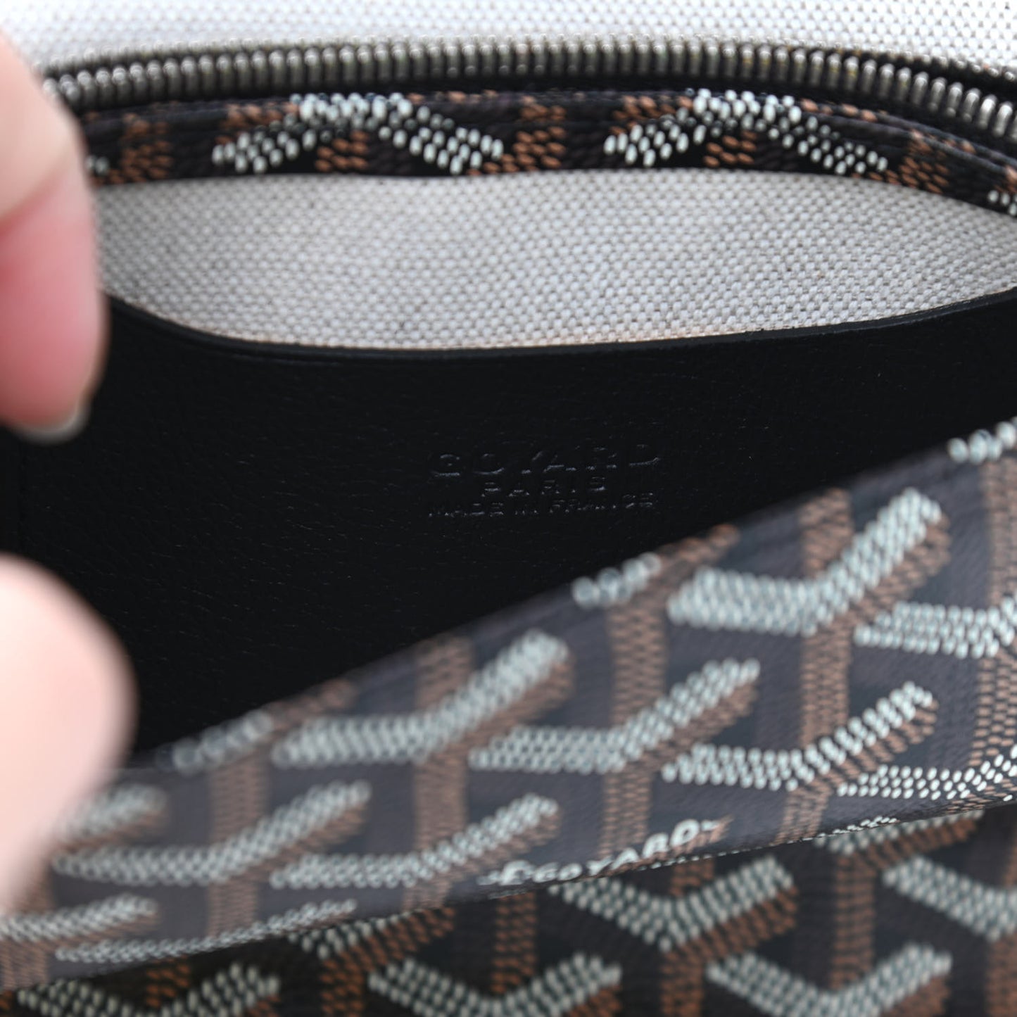 Goyardine Plumet Wallet Clutch Black