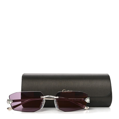 Cartier Metal Panthere De Cartier Rimless Sunglasses CT0474S Silver 7 of 7