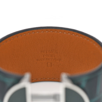 Hermes Shiny Alligator 2002 Bracelet T2 Vert Cypress 4 of 8