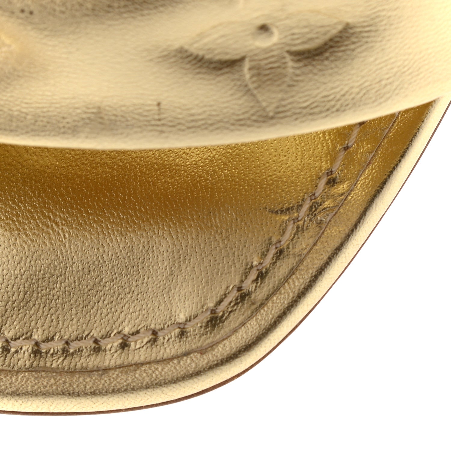 Louis Vuitton Metallic Lambskin Embossed Monogram Revival High Heel Mules 39.5 Gold 9 of 11