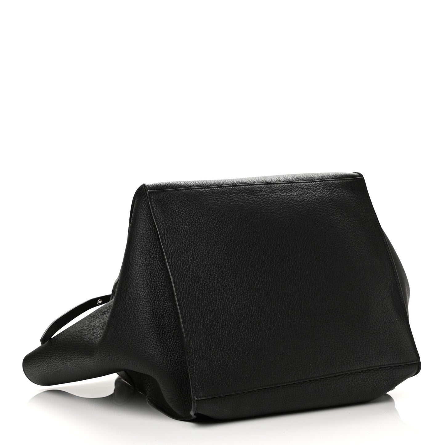 Supple Grained Calfskin Medium Big Bag Black