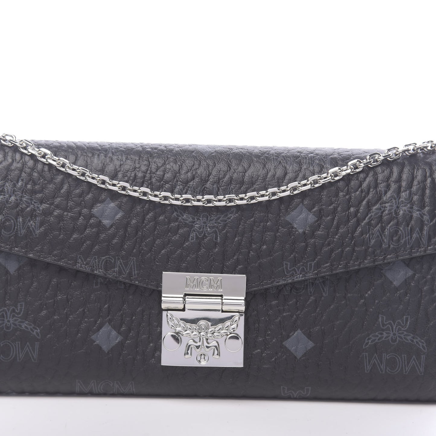 Visetos Large Patricia Wallet On Chain Black Red