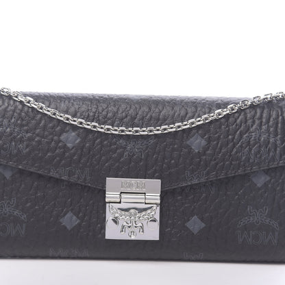 MCM Visetos Large Patricia Wallet On Chain Black Red 9 of 9