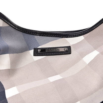 Burberry Canvas Check Print Tote Blue 9 of 11