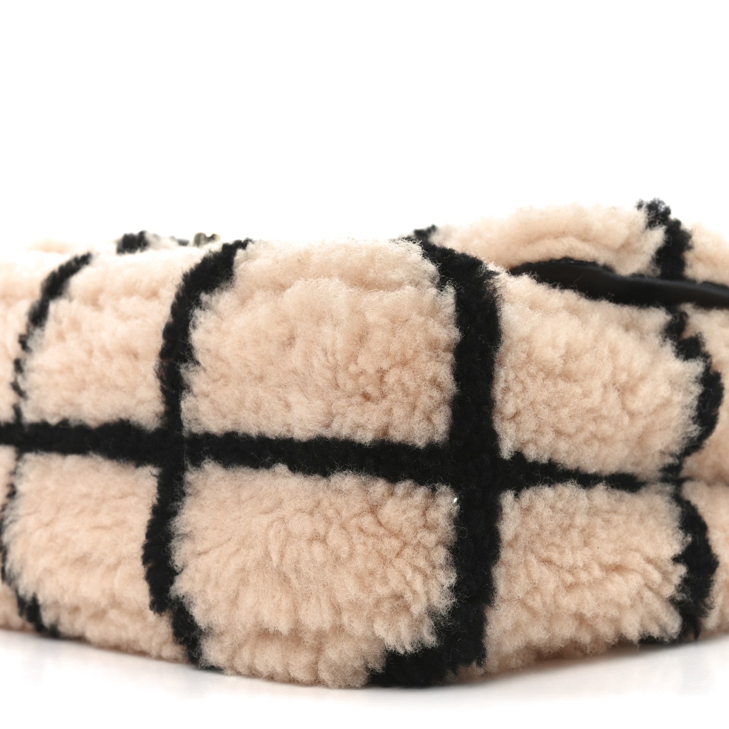 Chanel Shearling Lambskin Large Fluffy Tartan Single Flap Pink Black 10 of 10