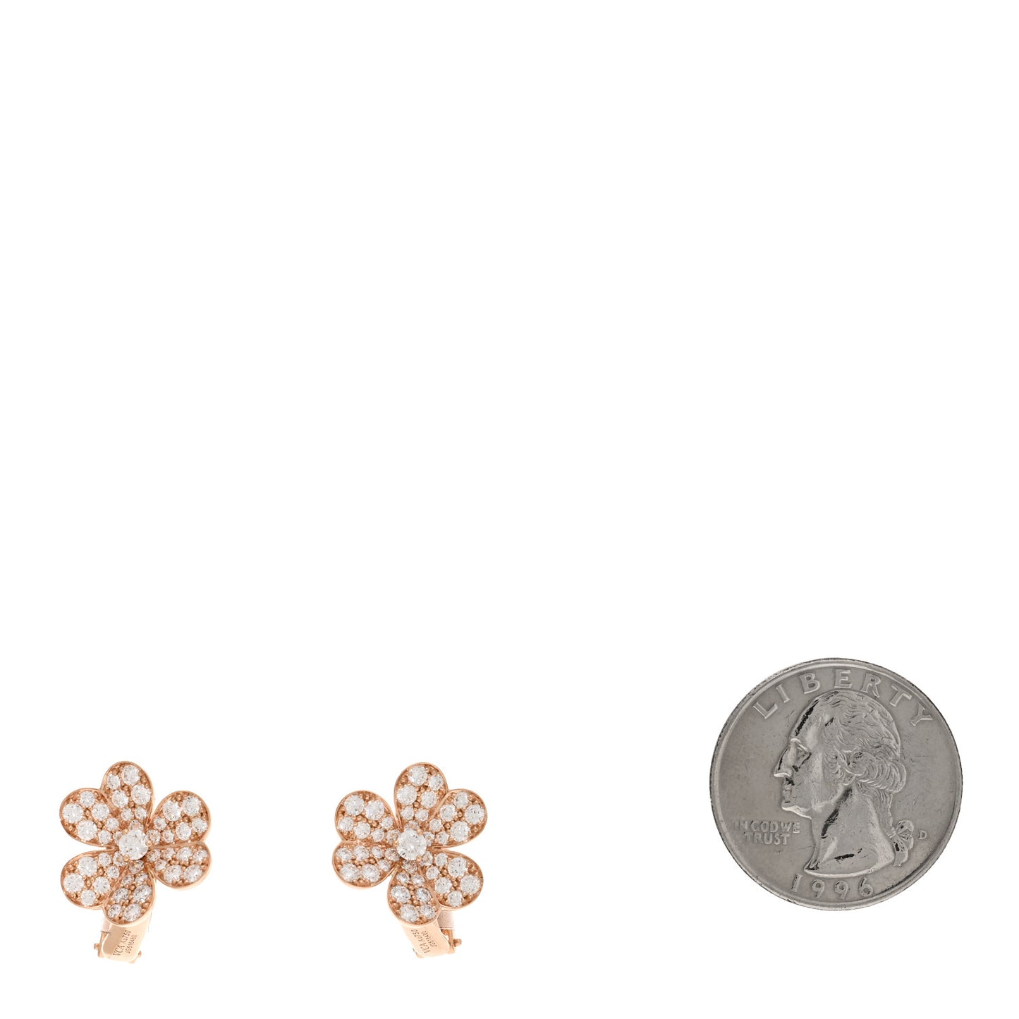 18K Rose Gold Diamond Small Frivole Pave Earrings