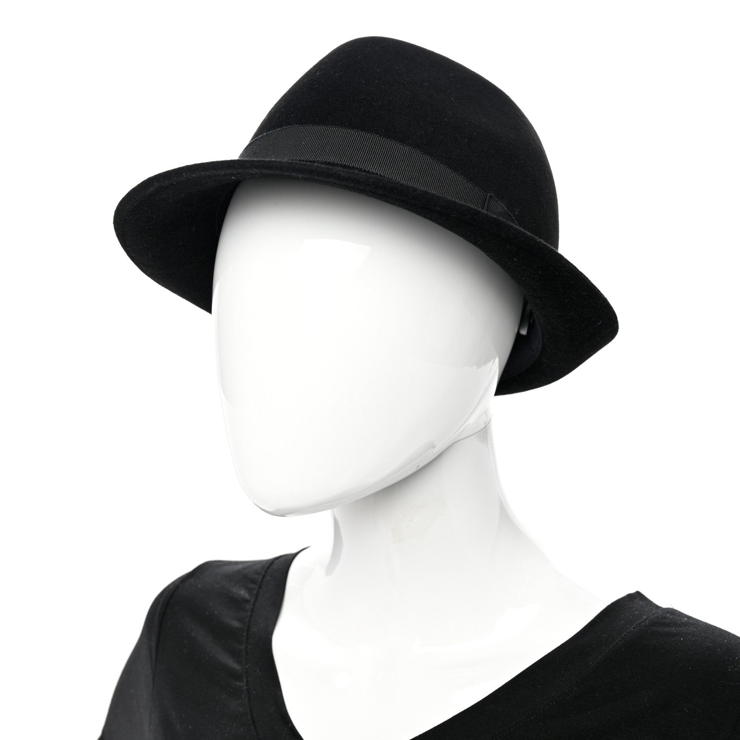 Chanel Felt Fedora Hat M Black 2 of 8