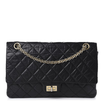 Chanel Aged Calfskin Quilted 50th Anniversary 2.55 Reissue 226 Flap Black 1 of 11