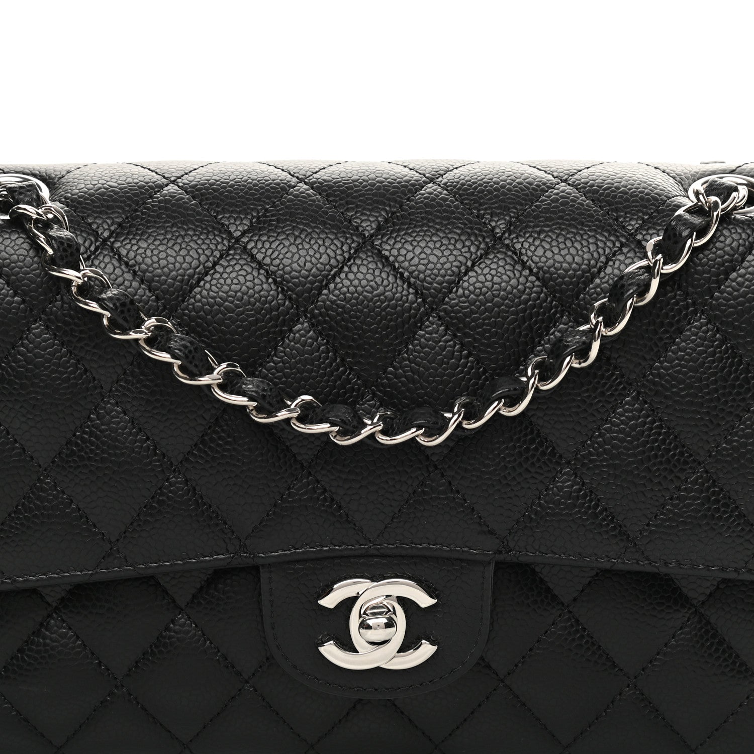Chanel Caviar Quilted Medium Double Flap Black 8 of 13