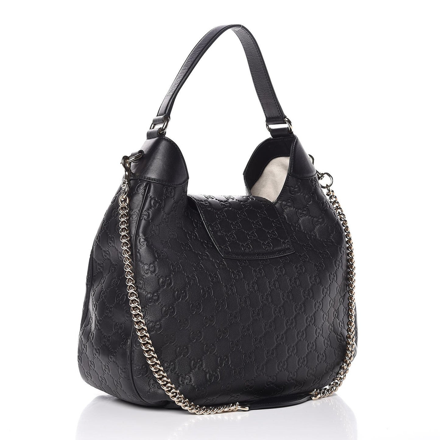 Guccissima Medium Emily Hobo Black