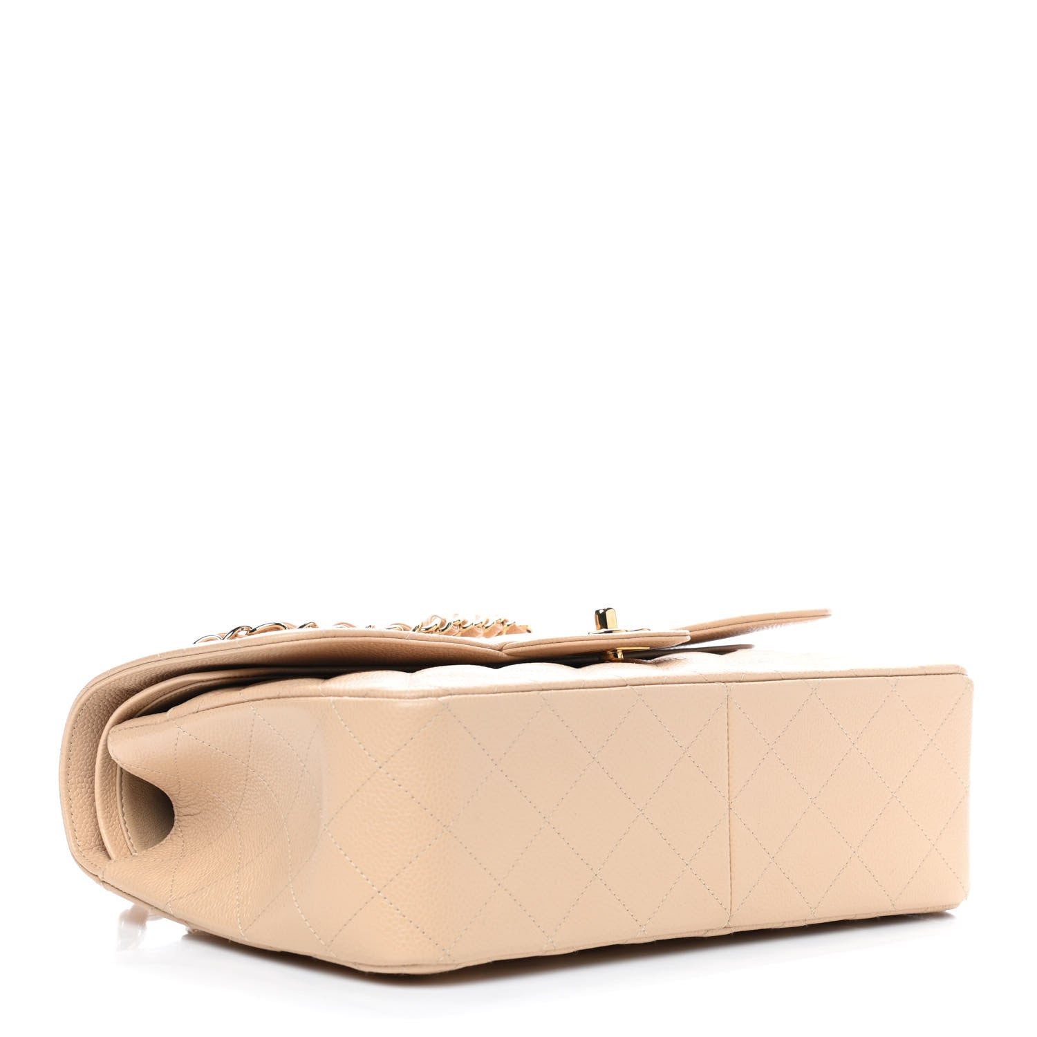 Chanel Caviar Quilted Jumbo Double Flap Beige Clair 4 of 9