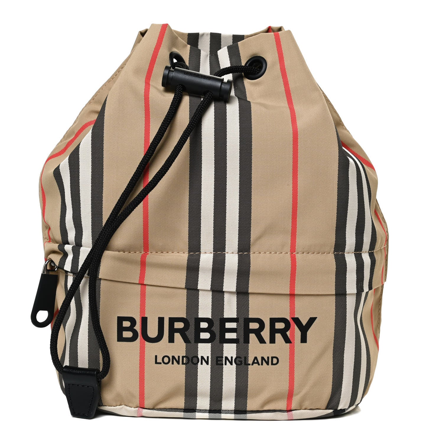 Burberry Econyl Icon Stripe Phoebe Drawcord Pouch Archive Beige 1 of 9