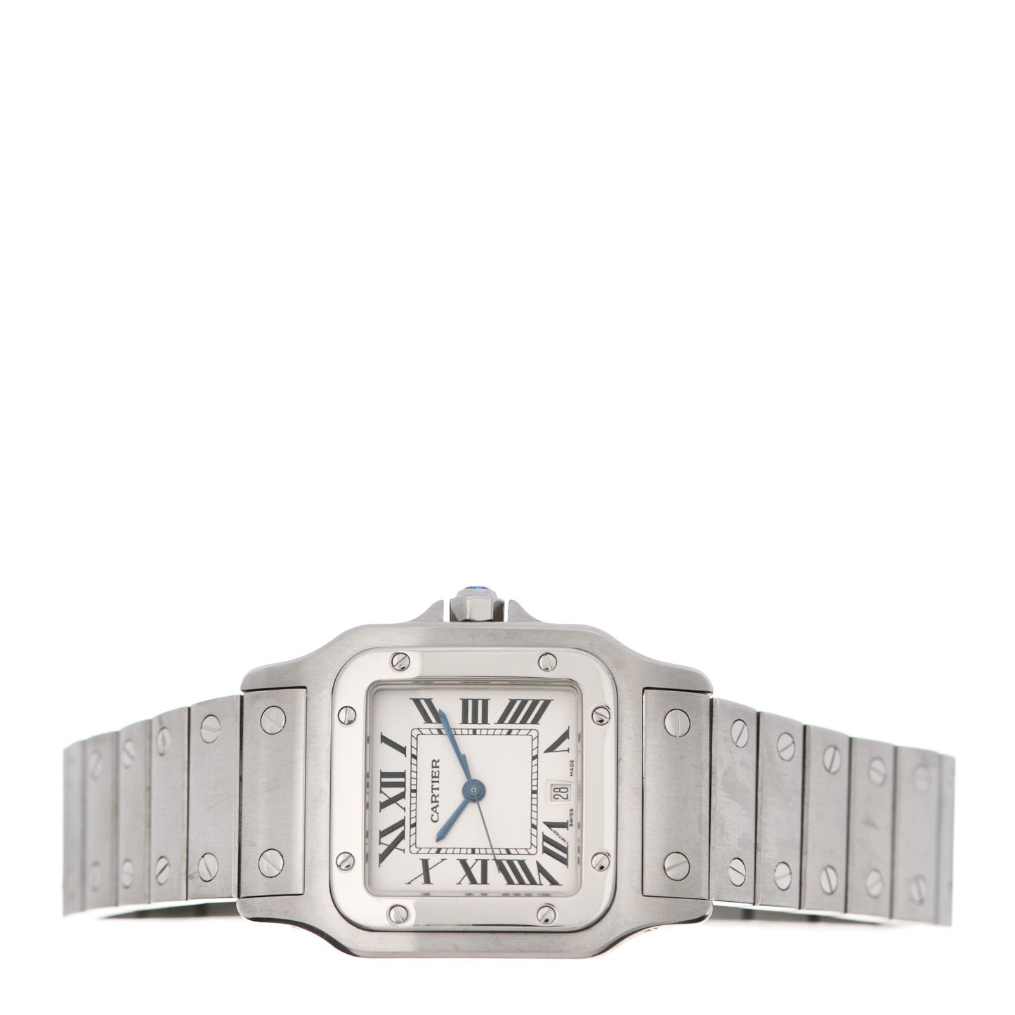 Stainless Steel 29mm Santos De Cartier Galbee Quartz Watch
