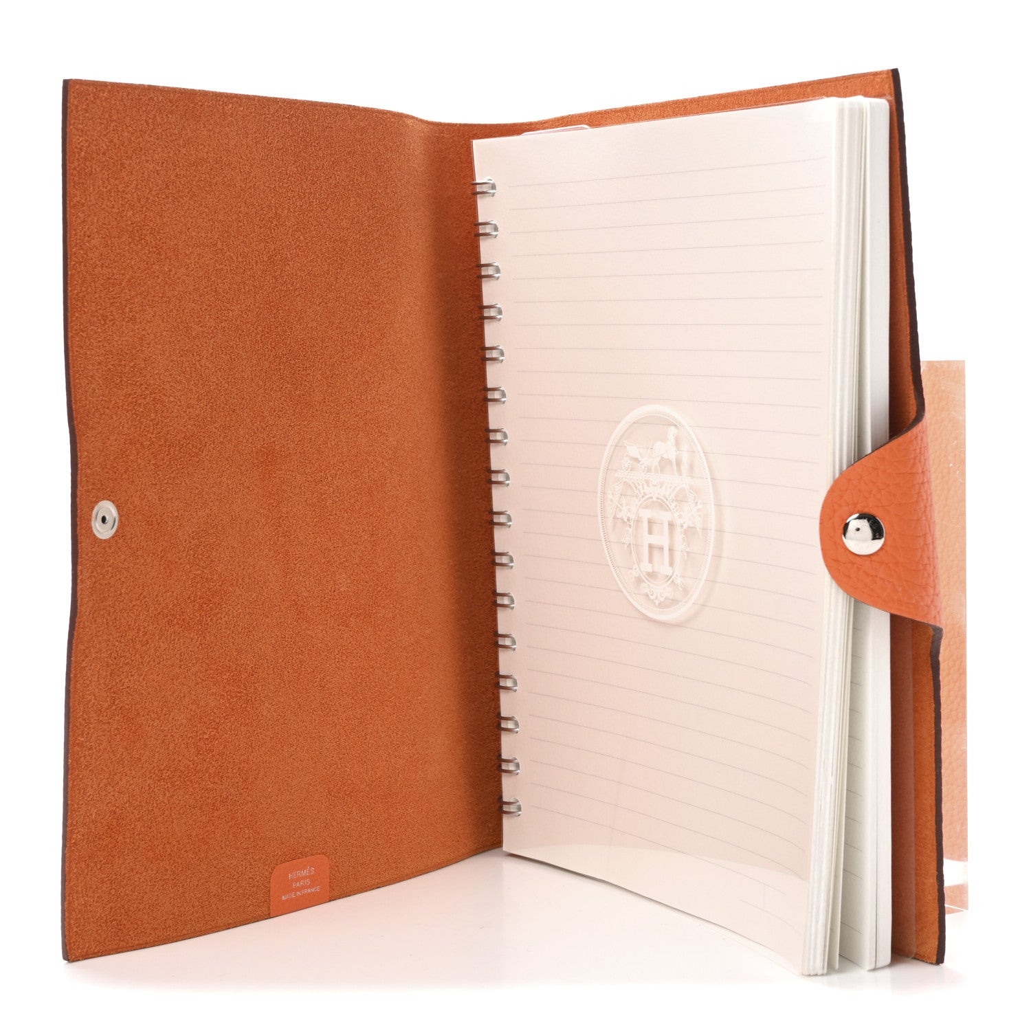 Hermes Togo Ulysse MM Notebook Cover Orange Minium 5 of 9