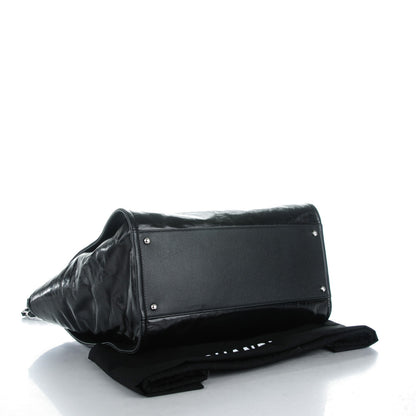 Chanel Glazed Calfskin Large Deauville Tote Black 4 of 7