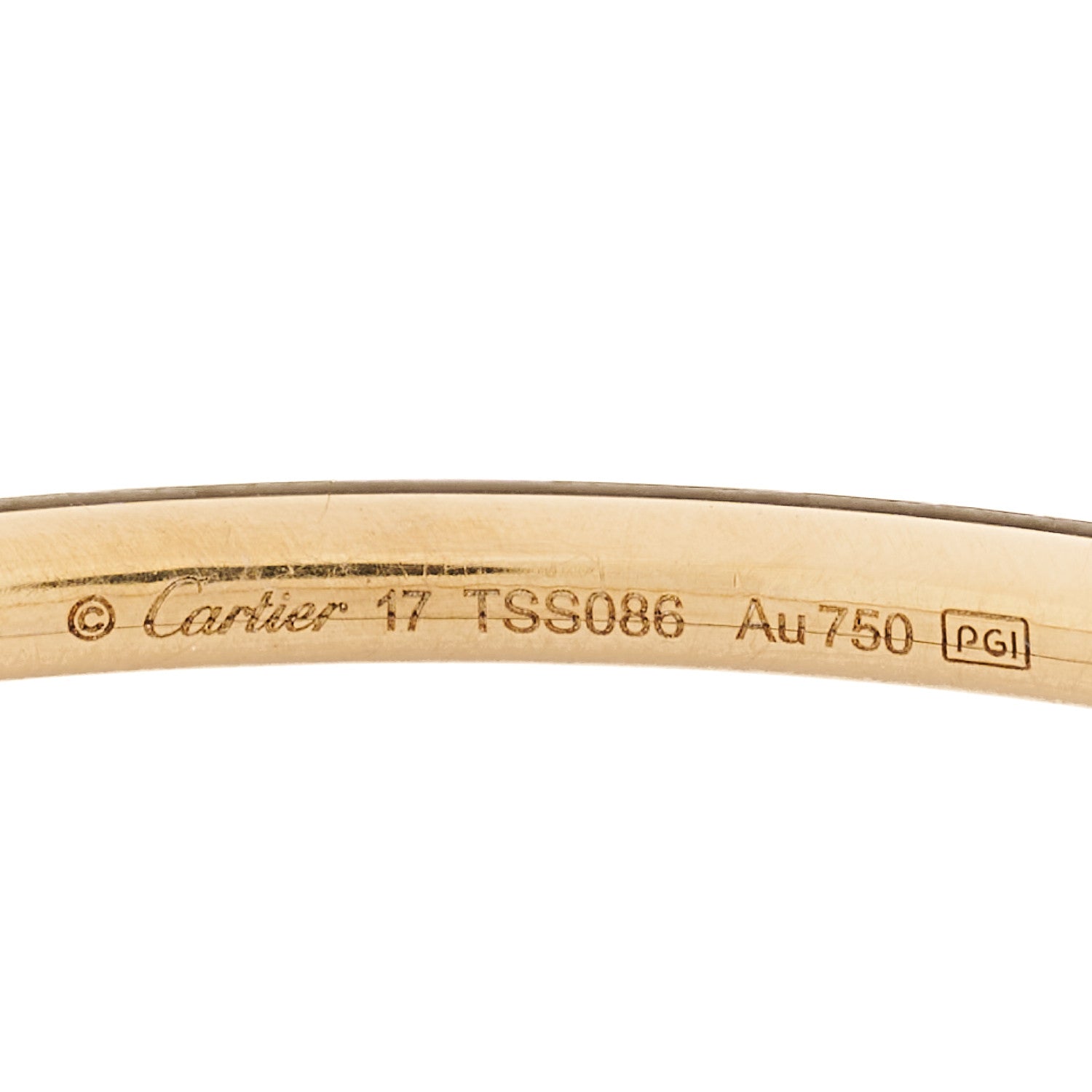 Cartier 18K Yellow Gold Diamond Small Juste Un Clou Bracelet 17 3 of 4
