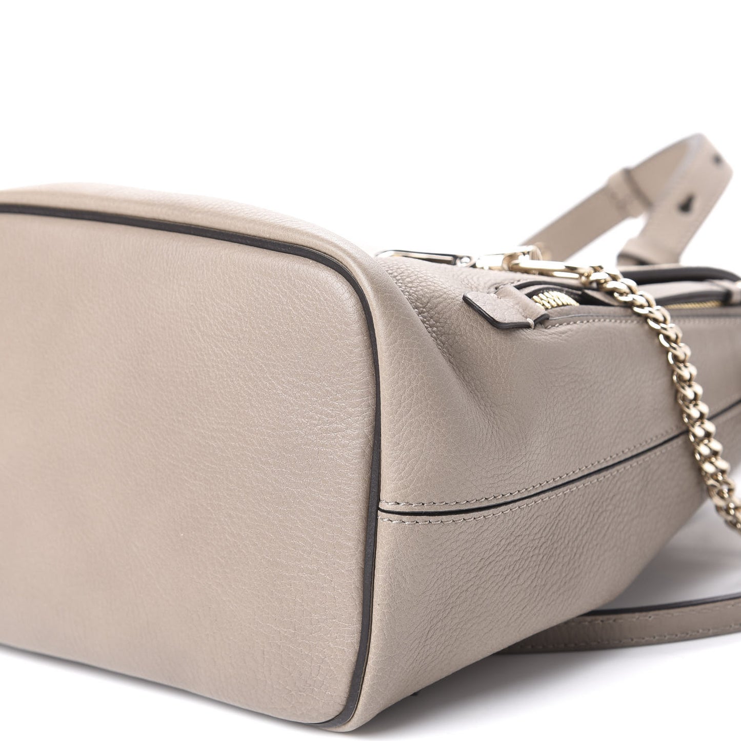 Suede Calfskin Small Faye Backpack Motty Grey