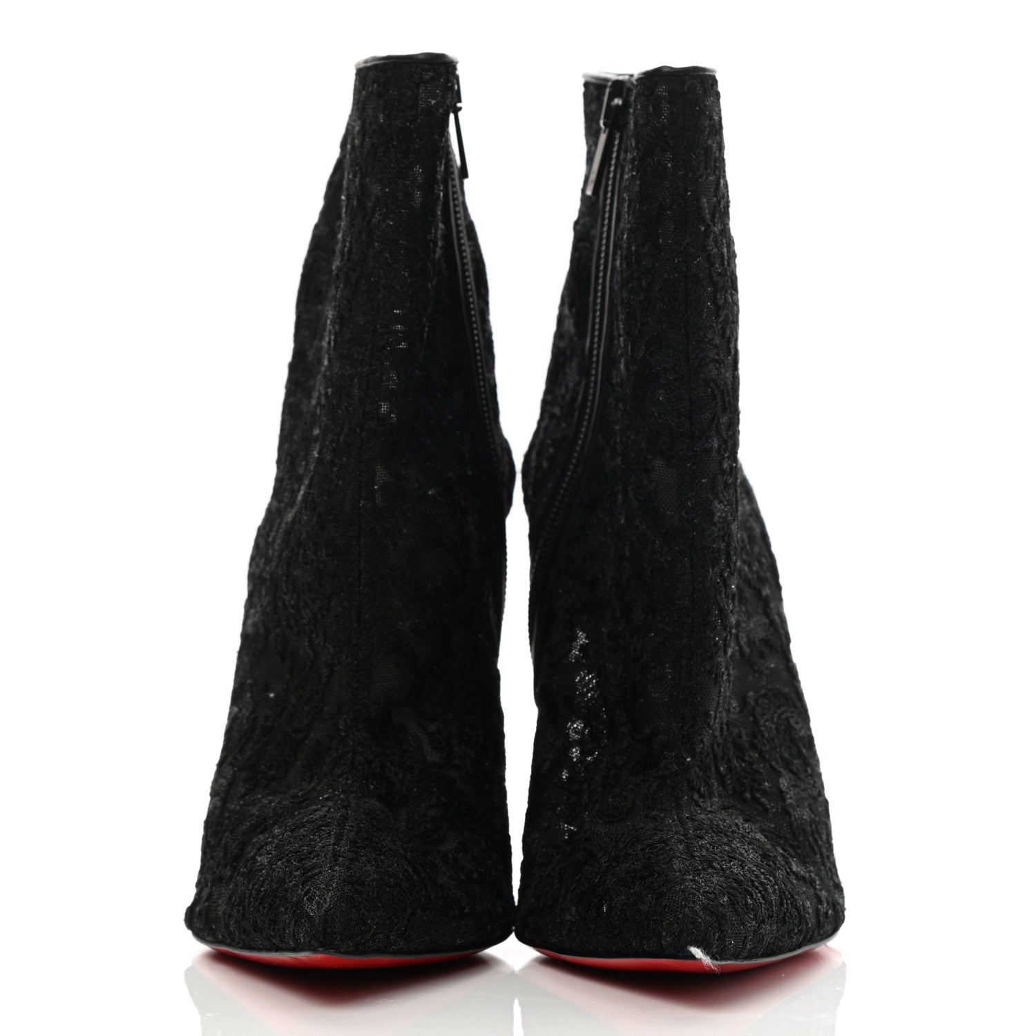 Christian Louboutin Lace Gipsybootie 100 Ankle Boots 41 Black 2 of 8