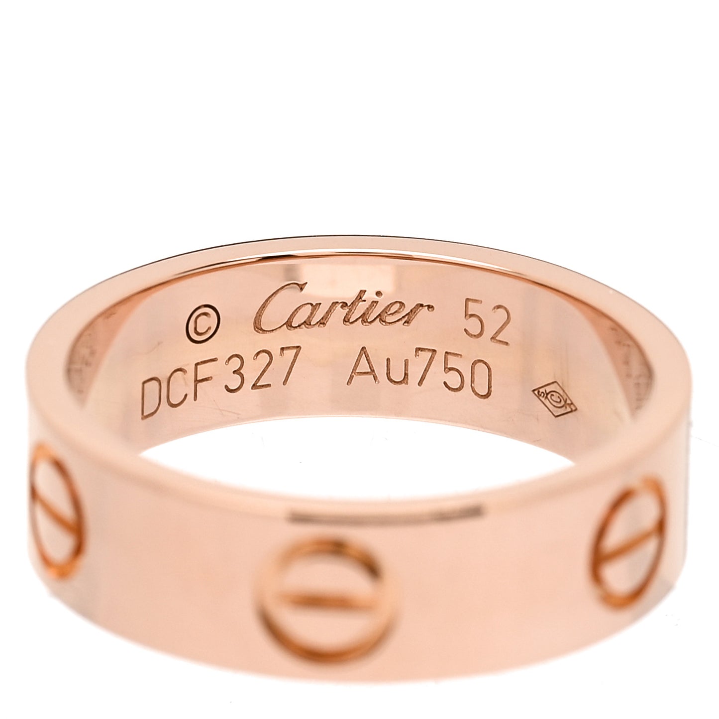 18K Pink Gold 5.5mm LOVE Ring 52 6