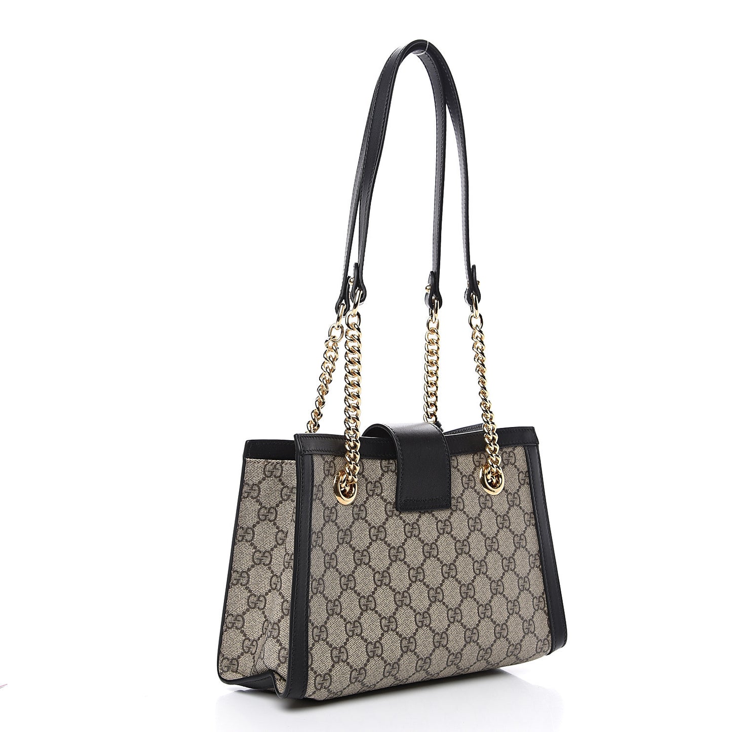 GG Supreme Monogram Small Padlock Tote Black