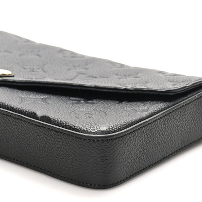Louis Vuitton Empreinte Pochette Felicie Chain Wallet Black 10 of 11