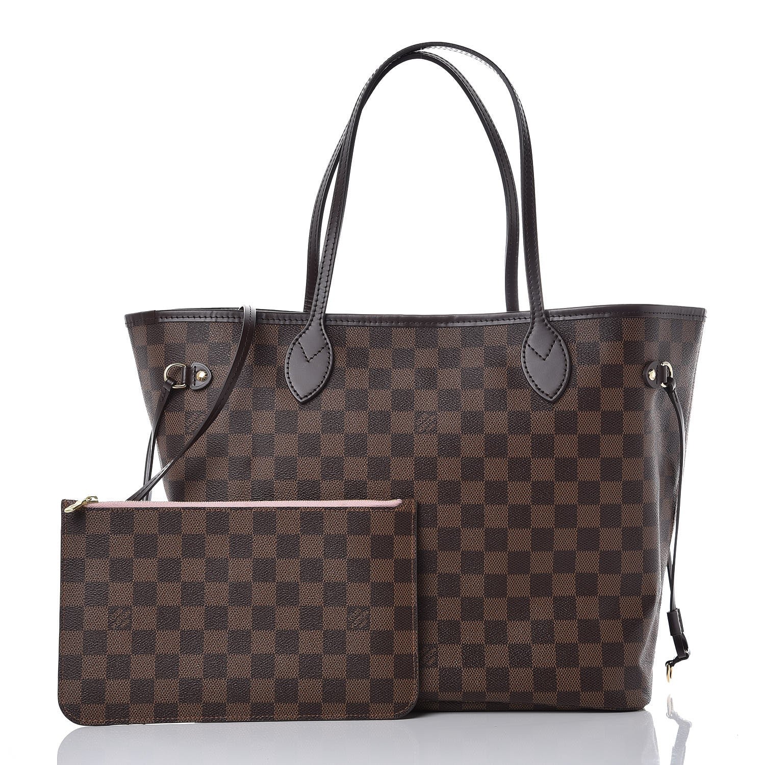 Louis Vuitton Damier Ebene Neo Neverfull MM Rose Ballerine 3 of 11