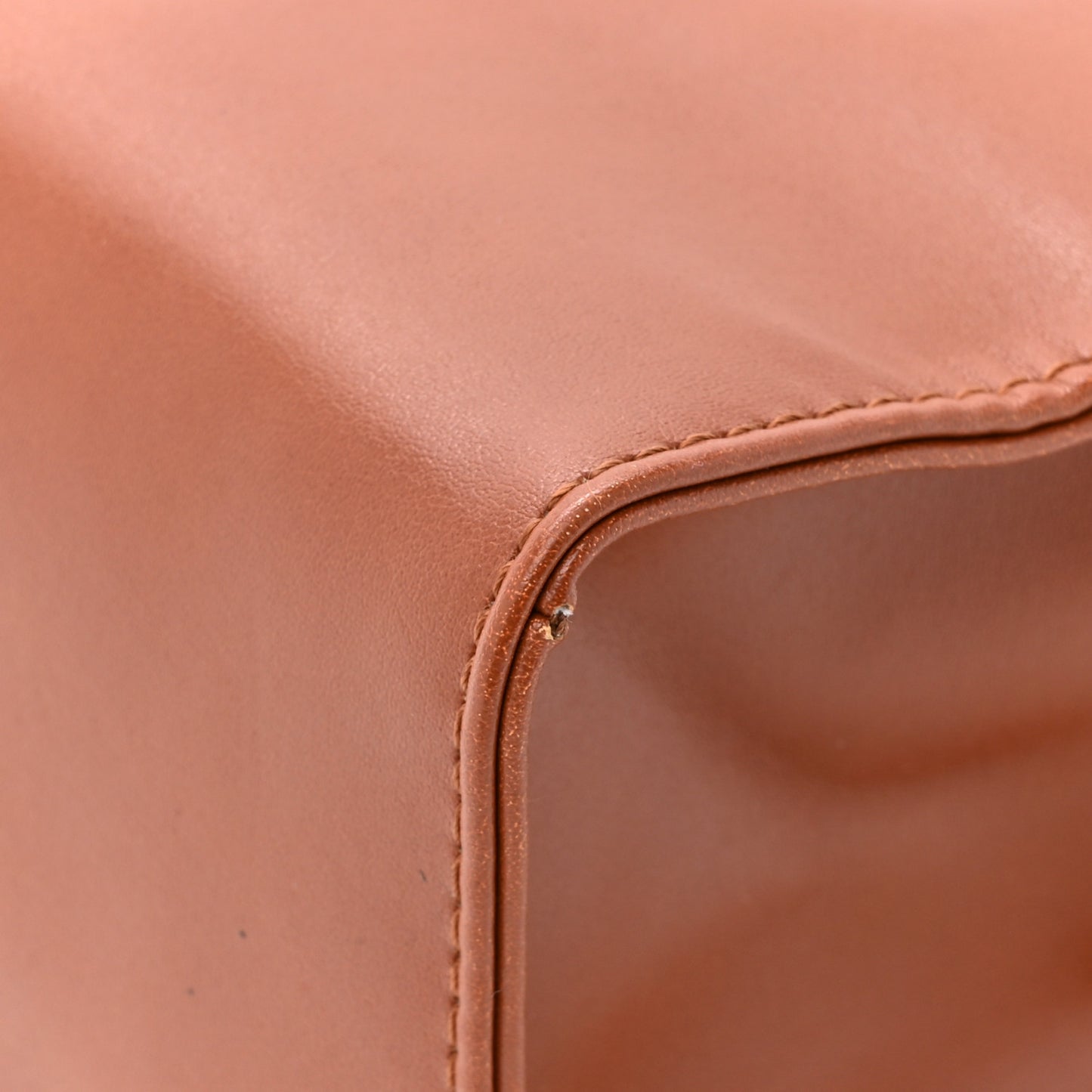 Vegan Leather Small Shopping Bag Tan