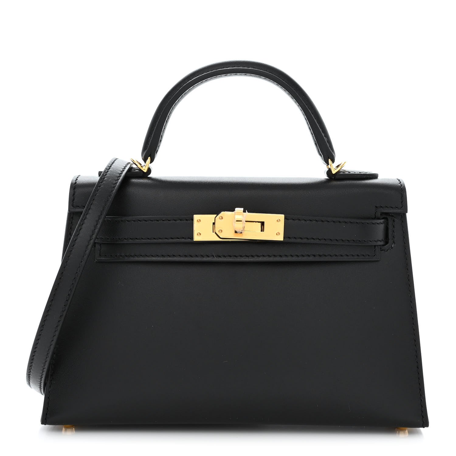 Hermes Tadelakt Mini Kelly Sellier 20 Black 1 of 11