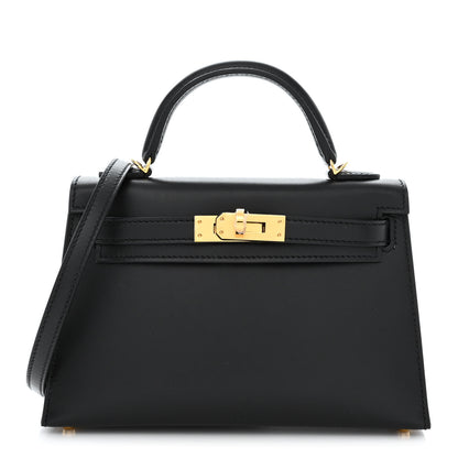 Hermes Tadelakt Mini Kelly Sellier 20 Black 1 of 11