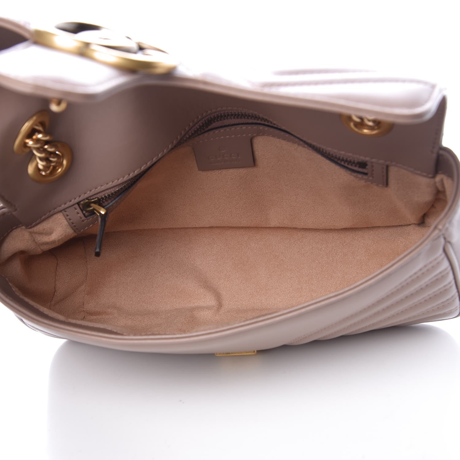 Gucci Calfskin Matelasse Small GG Marmont Shoulder Bag Porcelain Rose 5 of 7