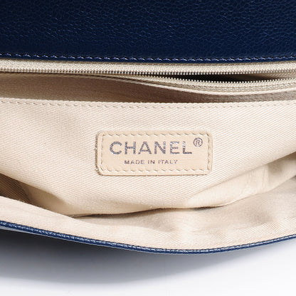 Chanel Caviar Timeless Medium Flap Navy 6 of 8